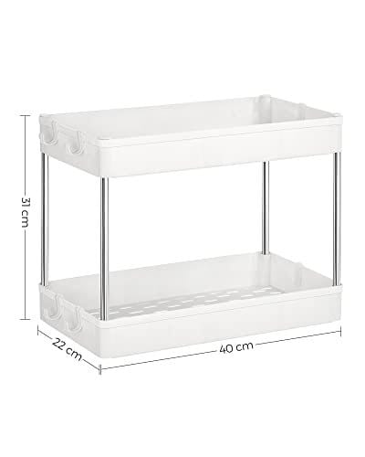 SONGMICS Under vask Organizer, Opbevaring Under Vask Hvid 6 SONGMICS Under vask Organizer, Opbevaring Under Vask Hvid - Billede 6