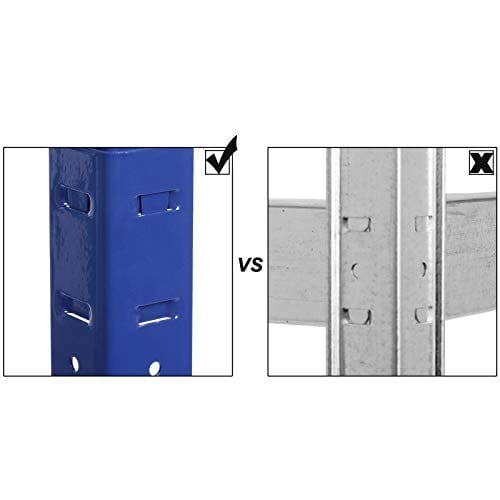 SONGMICS Heavy-Duty reoler - 520 kg Kapacitet - Boltløse stålhylder - Blå 7 SONGMICS Heavy-Duty reoler - 520 kg Kapacitet - Boltløse stålhylder - Blå - Billede 7