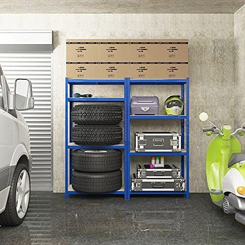 SONGMICS Heavy-Duty reoler - 520 kg Kapacitet - Boltløse stålhylder - Blå 2 SONGMICS Heavy-Duty reoler - 520 kg Kapacitet - Boltløse stålhylder - Blå - Billede 2