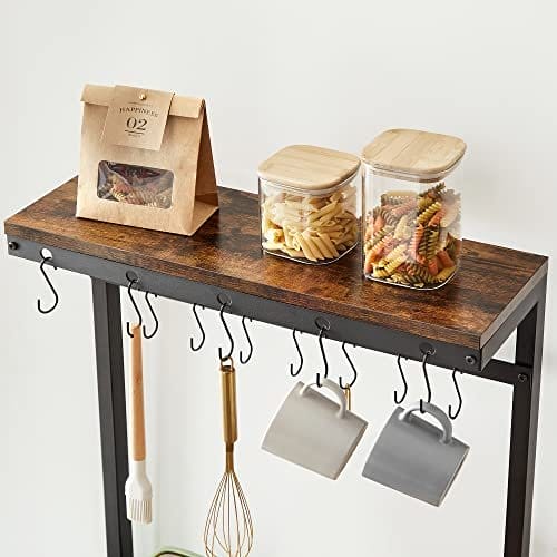 Vasagle køkken opbevaringsenhed, hyldearrangør og Baker's rack, brun og sort 6 Vasagle køkken opbevaringsenhed, hyldearrangør og Baker's rack, brun og sort - Billede 6