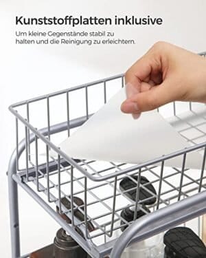 Køkkenarrangør, 2 Udtræksskuffer til Skabe, Stabelbar Låseorganisator, til Køkken, Badeværelse, Sølv - Image 7
