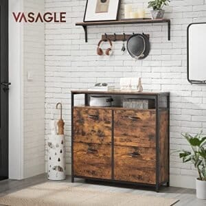Skoskab med 4 Klapper Skostativ Sko Tip Sko Kiste i Hallen til 12-20 Par Sko, 98,3 X 30 X 95 Cm, Vintage Brun/sort - Image 2
