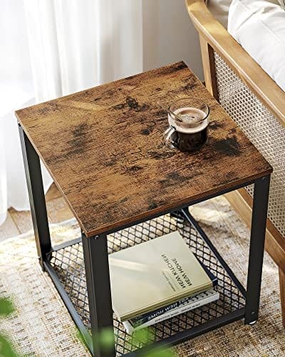 VASAGLE sofabord, med metalstel, let at sætte sammen, til stue, vintage 6 VASAGLE sofabord, med metalstel, let at sætte sammen, til stue, vintage - Billede 6