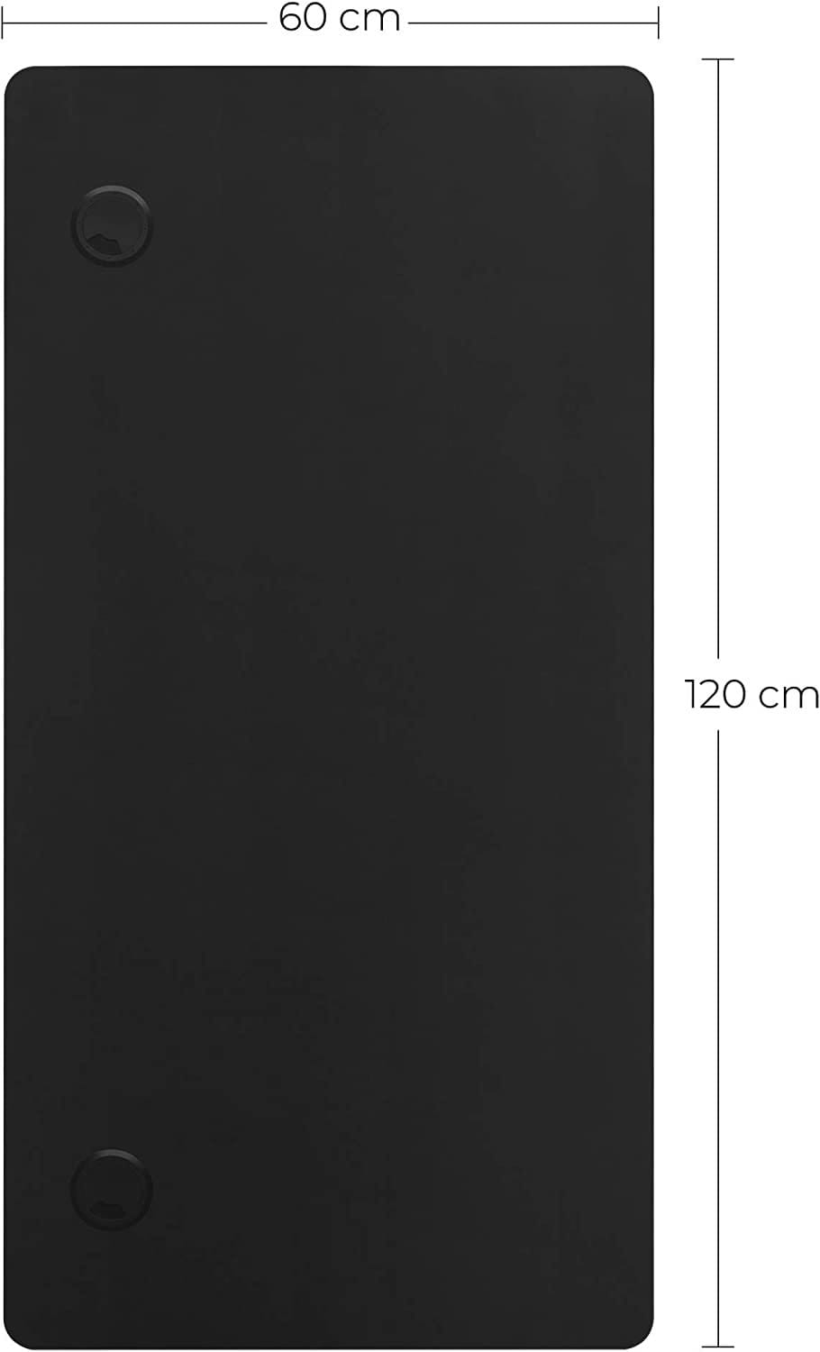 SONGMICS Elektrisk bordplade glat kant melaminbetræk MDF 120x60x1,8 cm Sort 3 SONGMICS Elektrisk bordplade glat kant melaminbetræk MDF 120x60x1,8 cm Sort - Billede 3