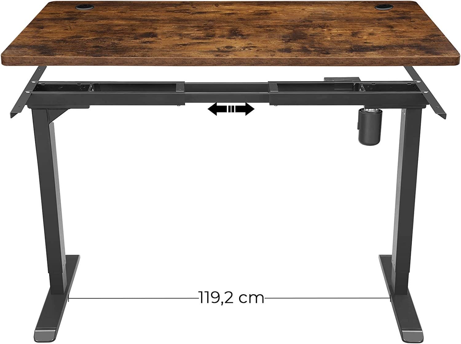 Songmics Table Top för elektrisk skrivbord, skrivbordstopp med släta kanter, melaminbeläggning, MDF, 140 x 70 x 1,8 cm, Vintage Brown LDB002B01 1 Songmics Table Top för elektrisk skrivbord, skrivbordstopp med släta kanter, melaminbeläggning, MDF, 140 x 70 x 1,8 cm, Vintage Brown LDB002B01