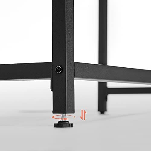 Vasagle Desk, Computer Desk, Slim Office Desk, 140 x 60 x 75,7 cm, studielokale, hjemmekontor, kontor, let samling, stål, industriel design, greige-sort LWD043B02 6 Vasagle Desk, Computer Desk, Slim Office Desk, 140 x 60 x 75,7 cm, studielokale, hjemmekontor, kontor, let samling, stål, industriel design, greige-sort LWD043B02 - Billede 6
