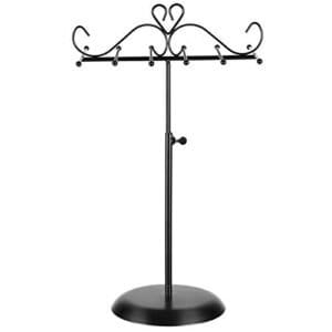 Songmics Jewellery Display Stand Holder, Metal Jewellery Rack Tree, til halskæder, chokere, armbånd, øreringe, god gaveide, sort JJS04BK - Image 4