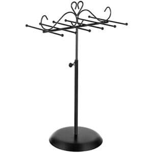 Songmics Jewellery Display Stand Holder, Metal Jewellery Rack Tree, til halskæder, chokere, armbånd, øreringe, god gaveide, sort JJS04BK