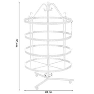 Songmics Jewellery Holder Jewellery Stand Metal Earring Halskæde armbånd Holder White JDS055 - Image 7
