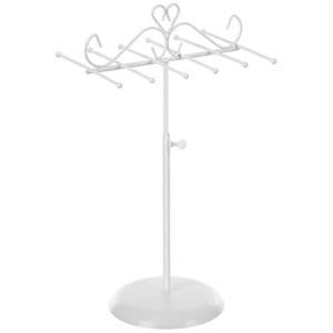 Songmics Jewellery Display Stand Holder, Metal Jewellery Rack Tree, til halskæder, chokere, armbånd, øreringe, gave til piger kvinder, hvid JJS04WT