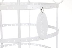 Songmics Jewellery Holder Jewellery Stand Metal Earring Halskæde armbånd Holder White JDS055 - Image 5