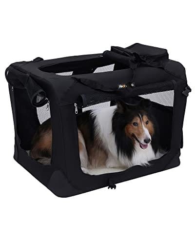 Hundeholder, Foldbar Kæledyrsbærer i Stof, 70 X 52 X 52 Cm, Sort 2 Hundeholder, Foldbar Kæledyrsbærer i Stof, 70 X 52 X 52 Cm, Sort - Billede 2