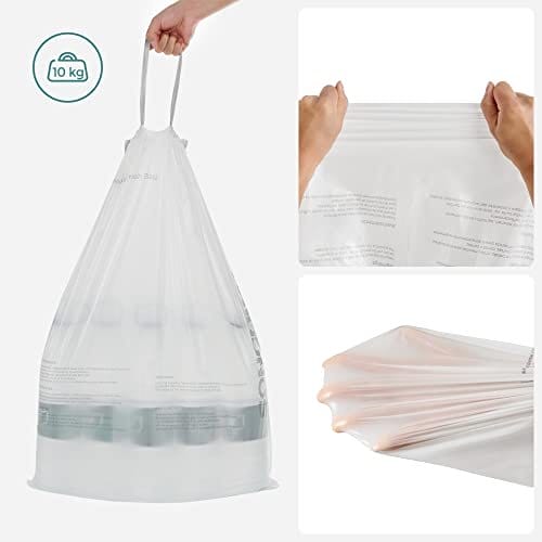 Songmics DrawString Bin Bags, Bin Liners til 30L Rubbish Bins, Code 30A, Custom Fit, 2 Rolls, 90 stykker, White KRB30A02 6 Songmics DrawString Bin Bags, Bin Liners til 30L Rubbish Bins, Code 30A, Custom Fit, 2 Rolls, 90 stykker, White KRB30A02 - Billede 6