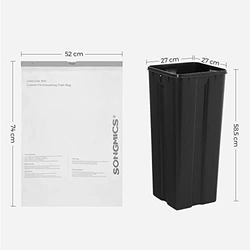 Songmics DrawString Bin Bags, Bin Liners til 30L Rubbish Bins, Code 30A, Custom Fit, 2 Rolls, 90 stykker, White KRB30A02 5 Songmics DrawString Bin Bags, Bin Liners til 30L Rubbish Bins, Code 30A, Custom Fit, 2 Rolls, 90 stykker, White KRB30A02 - Billede 5