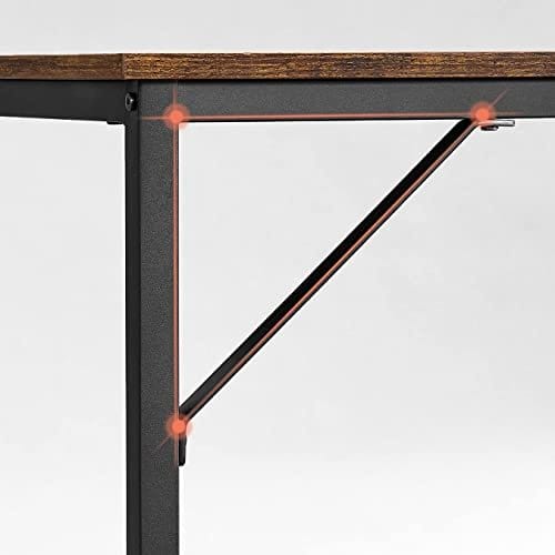 Vasagle Writing Desk, Computer Desk, Small Office Table, 120 x 60 x 75 cm, Study, Home Office, Simple Assembly, Steel, Industrial Design, Rustic Brown og Black LWD039B01 6 Vasagle Writing Desk, Computer Desk, Small Office Table, 120 x 60 x 75 cm, Study, Home Office, Simple Assembly, Steel, Industrial Design, Rustic Brown og Black LWD039B01 - Billede 6