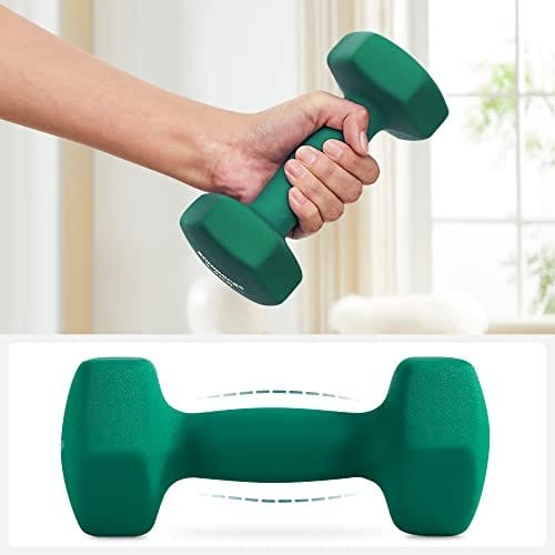 Songmics-håndvægte sæt, 2 x 4 kg Neopren håndvægte, træning i hjemmet, vandtæt og ikke-glid med mat finish, 20,5 x 9 cm, grøn syl68gn 3 Songmics-håndvægte sæt, 2 x 4 kg Neopren håndvægte, træning i hjemmet, vandtæt og ikke-glid med mat finish, 20,5 x 9 cm, grøn syl68gn - Billede 3
