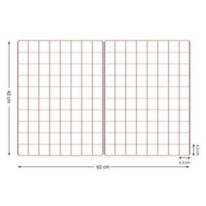 Songmics Grid Panels, Photo Wall Display, Metal Mesh Wall Decor, DIY, Hanging Picture Wall, S Hook, Clip, Hamp Cord, Sæt med 2, Rose Gold LPP01DR - Image 5