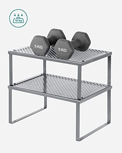 Songmics 2-lags krydderihylde, sølv 5 Songmics 2-lags krydderihylde, sølv - Billede 5