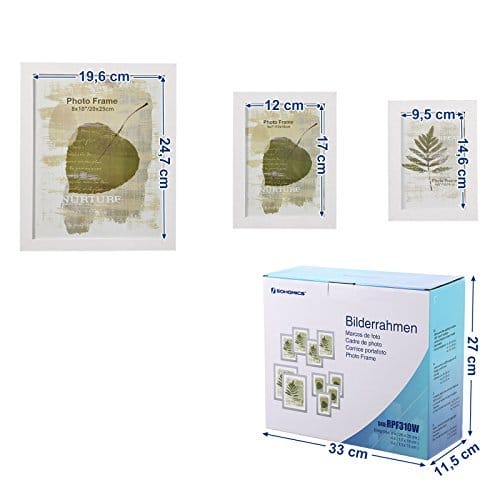 Songmics -billedrammer sæt med 10 fotorammer - to 8 "x 10", fire 5 "x 7", fire 4 "x 6", hvid 7 Songmics -billedrammer sæt med 10 fotorammer - to 8 "x 10", fire 5 "x 7", fire 4 "x 6", hvid - Billede 7