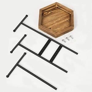 Songmics Jewellery Stand Jewellery Holder Metal Wood Jewellery Tree Jewellery Opbevaring til halskæder, armbånd, øreringe, studøreringe, ringe, gaveide, sort JJS03CB - Image 7