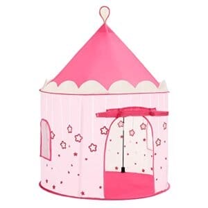 Songmics Princess Castle Play Telt til piger småbørn, indendørs og udendørs playhouse, bærbar pop up play teepee, gave til børn, lyserød LPT01PK