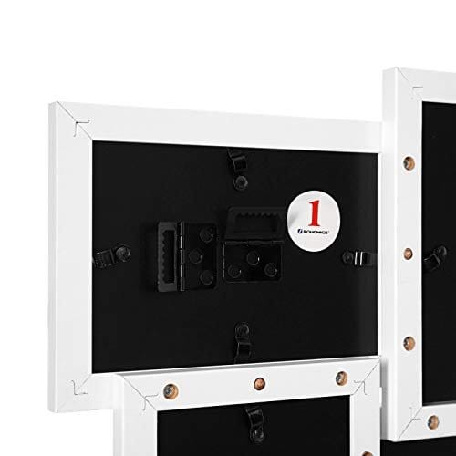 Songmics Picture Frames Collage til 9 fotos, 10 x 15 cm (4 x 6 tommer) fotos, vægmonteret, multifamiliebilleder, MDF, glaspanel, hvid RPF029W01 4 Songmics Picture Frames Collage til 9 fotos, 10 x 15 cm (4 x 6 tommer) fotos, vægmonteret, multifamiliebilleder, MDF, glaspanel, hvid RPF029W01 - Billede 4