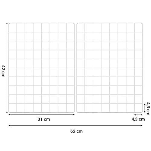 Songmics Grid Panels, Photo Wall Display, Metal Mesh Wall Decor, DIY, Hanging Picture Wall, S Hook, Clip, Hamp Cord, Sæt på 2, White LPP01W 6 Songmics Grid Panels, Photo Wall Display, Metal Mesh Wall Decor, DIY, Hanging Picture Wall, S Hook, Clip, Hamp Cord, Sæt på 2, White LPP01W - Billede 6