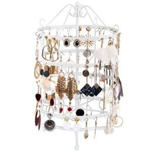 Songmics Jewellery Holder Jewellery Stand Metal Earring Halskæde armbånd Holder White JDS055 - Image 3