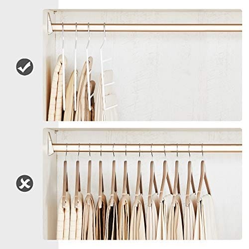 Songmics bukser bøjler, 5-bar tøjbøjler, sæt med 4, rumbesparende, åbne, ikke-skridsikre bukser arrangører til jeans håndklæder tørklæder, hvid CRI034W02 5 Songmics bukser bøjler, 5-bar tøjbøjler, sæt med 4, rumbesparende, åbne, ikke-skridsikre bukser arrangører til jeans håndklæder tørklæder, hvid CRI034W02 - Billede 5