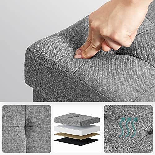 Songmics foldningsbænk afføring med opbevaringsplads og låg, base lavet af massivt træ, rumbesparende 65 l kapacitet, op til 300 kg, 76 x 38 x 40 cm 5 Songmics foldningsbænk afføring med opbevaringsplads og låg, base lavet af massivt træ, rumbesparende 65 l kapacitet, op til 300 kg, 76 x 38 x 40 cm - Billede 5
