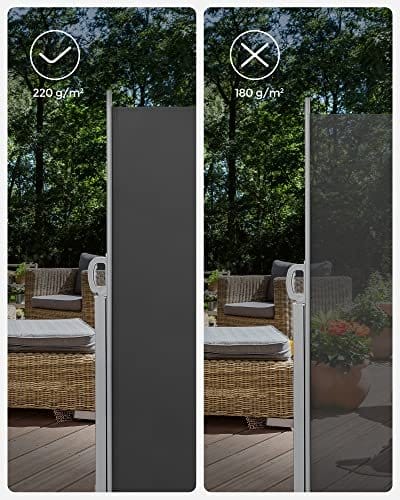Songmics 160 x 300 cm (h x l), side markise til balkon og terrasse, beskyttelse 4 Songmics 160 x 300 cm (h x l), side markise til balkon og terrasse, beskyttelse - Billede 4