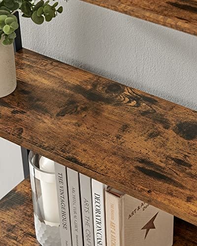 Vasagle bogreol, reolerhed med 6 hylder, boghylde, stålstruktur, rustik brun og sort 5 Vasagle bogreol, reolerhed med 6 hylder, boghylde, stålstruktur, rustik brun og sort - Billede 5