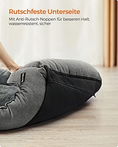 Hundeseng, hundesofa, skridsikker bund, aftageligt vaskbart betræk, XL, lysegrå 5 Hundeseng, hundesofa, skridsikker bund, aftageligt vaskbart betræk, XL, lysegrå - Billede 5