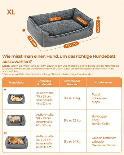 Hundeseng, hundesofa, skridsikker bund, aftageligt vaskbart betræk, XL, lysegrå 7 Hundeseng, hundesofa, skridsikker bund, aftageligt vaskbart betræk, XL, lysegrå - Billede 7