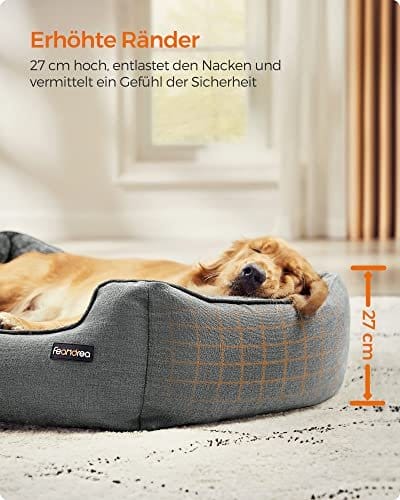 Hundeseng, hundesofa, skridsikker bund, aftageligt vaskbart betræk, XL, lysegrå 3 Hundeseng, hundesofa, skridsikker bund, aftageligt vaskbart betræk, XL, lysegrå - Billede 3