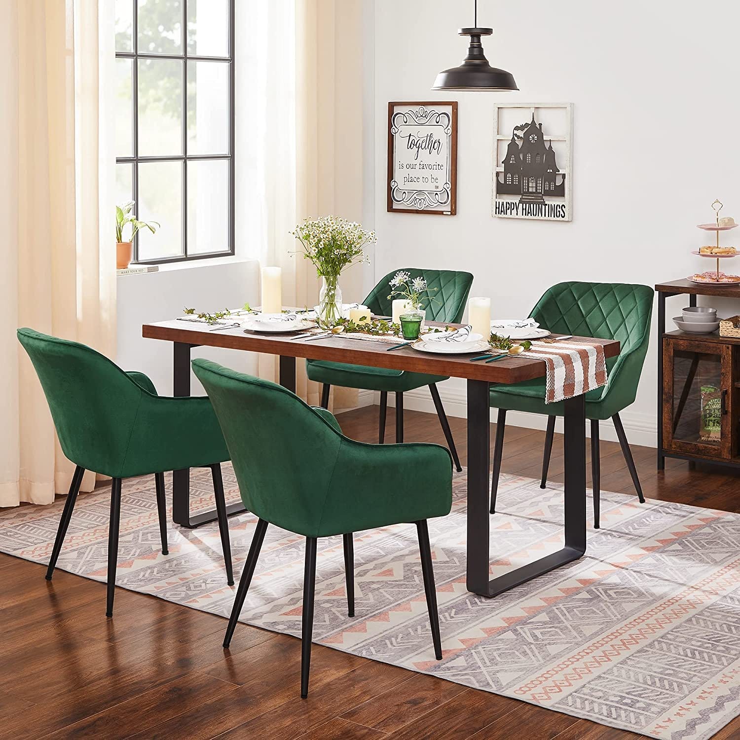 SONGMICS spisebordsstol, 62,5 x 60 x 85 cm (L x B x H) grøn 4 SONGMICS spisebordsstol, 62,5 x 60 x 85 cm (L x B x H) grøn - Billede 4