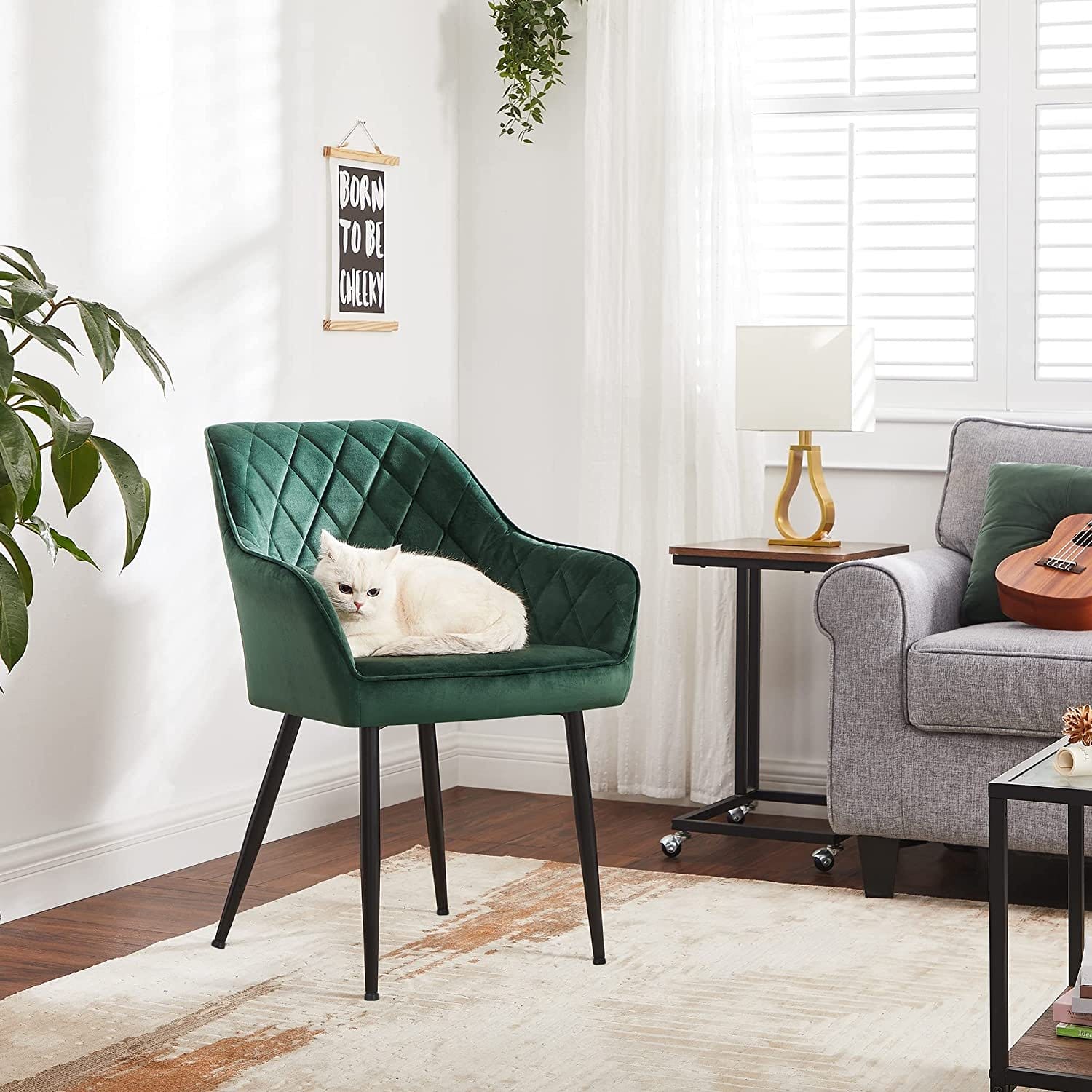 SONGMICS spisebordsstol, 62,5 x 60 x 85 cm (L x B x H) grøn 6 SONGMICS spisebordsstol, 62,5 x 60 x 85 cm (L x B x H) grøn - Billede 6
