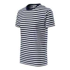 T-shirt Stribet Nautisk Malfini Sailor, Mørkeblå