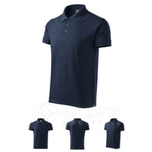 Polo marškinėliai MALFINI Cotton Navy Blue, vyriški