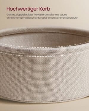 Sofabord med Opbevaring, Rundt Midterbord, Mathvid og Kamelbrun - Image 6