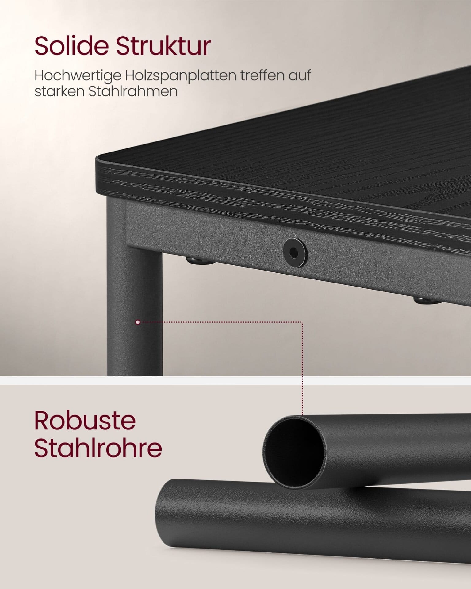 Sidebord med strømskinne, smalt 3-lags sofabord, Ebony Black og Ink Black 5 Sidebord med strømskinne, smalt 3-lags sofabord, Ebony Black og Ink Black - Billede 5