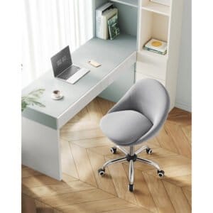 Homeoffice Obg020g01 Drejestol, Skrivebordsstol, Skumpolstring, Højdejusterbar, til Studie, Soveværelse, Grå - Image 2