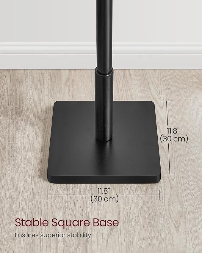 Knagestativ, Knageholder i Massivt Træ, Fritstående Hall Knagetræ, Knagerække med 8 Kroge, Blæk Sort 5 Knagestativ, Knageholder i Massivt Træ, Fritstående Hall Knagetræ, Knagerække med 8 Kroge, Blæk Sort - Billede 5
