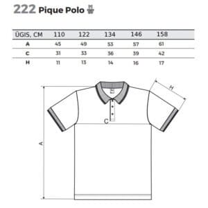 Børne Polo Shirt Malfini Pique Polo, Blå - Image 3