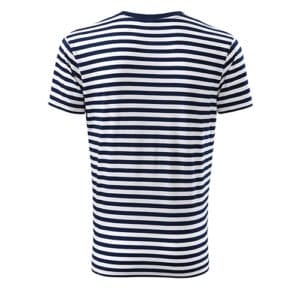T-shirt Stribet Nautisk Malfini Sailor, Mørkeblå - Billede 3