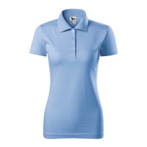 Dame Polo Shirt Malfini Single J Lyseblå - Image 3