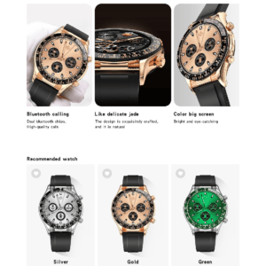 Herre Smart Ur Thoms E18 Pro Sort-sølv Bronze Metal Håndtag - Image 2
