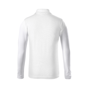 Børneskjorte Pique Polo Ls Hvid med Lange Ærmer 200 G/m² - Image 3