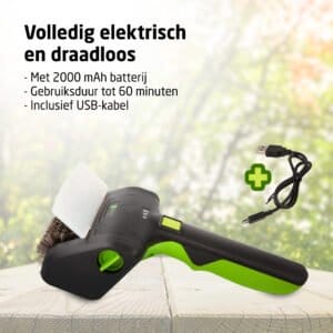 HomeTech HT024 Elektrisk BBQ-børste i stål - Trådløs og roterende - Billede 3