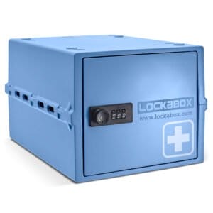 Lockabox One™ Låsbar medicinskab - Opbevaringsboks med tallås - Blå